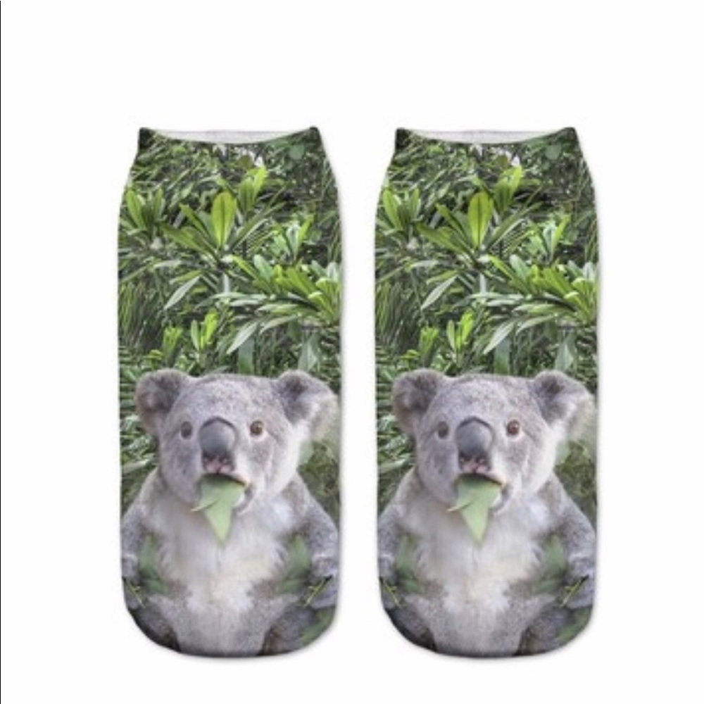 💥CLEARANCE💥Koala/Leaf Printed Low Rise Socks